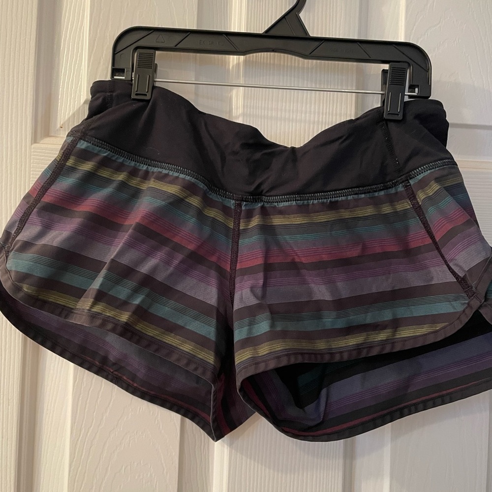 Lululemon speed shorts poncho stripe size 4